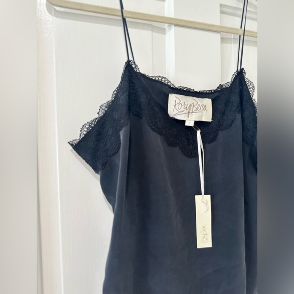 Rory Beca silk black lace camisole top crop - Picture 2 of 10